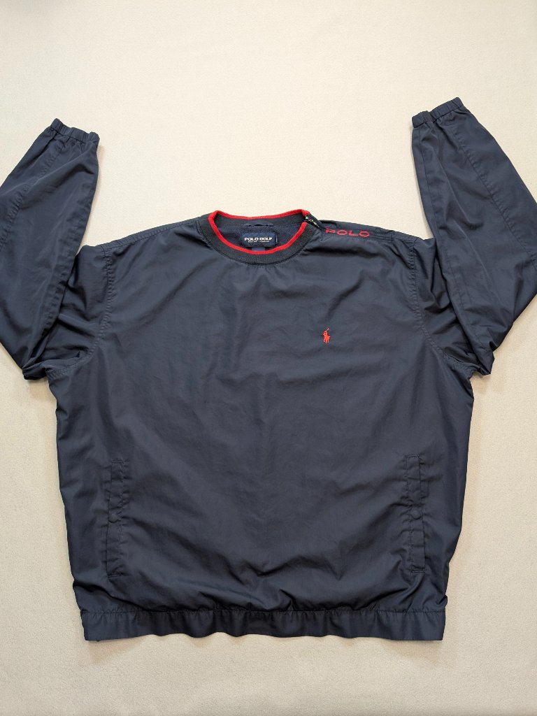 Polo Golf Ralph Lauren Navy Pullover Windbreaker Jacket Large